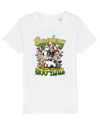 Vaca Drăguță Cu Fluturi - Primăvară White