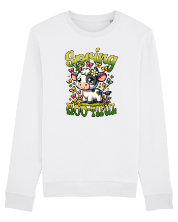 Vaca Drăguță Cu Fluturi - Primăvară White