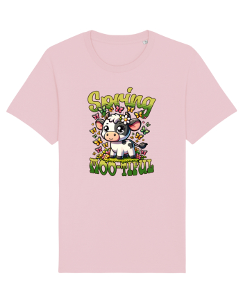 Vaca Drăguță Cu Fluturi - Primăvară Cotton Pink