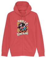 Vaca Cu Grillz Dabbing, O Vaca Amuzantă Bling Bling Hanorac cu fermoar Unisex Connector
