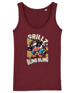 Vaca Cu Grillz Dabbing, O Vaca Amuzantă Bling Bling Maiou Damă Dreamer