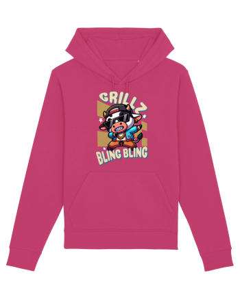Vaca Cu Grillz Dabbing, O Vaca Amuzantă Bling Bling Raspberry