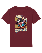 Vaca Cu Grillz Dabbing, O Vaca Amuzantă Bling Bling Tricou mânecă scurtă  Copii Mini Creator