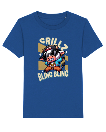 Vaca Cu Grillz Dabbing, O Vaca Amuzantă Bling Bling Majorelle Blue