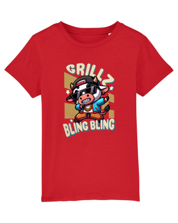 Vaca Cu Grillz Dabbing, O Vaca Amuzantă Bling Bling Red