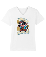 Vaca Cu Grillz Dabbing, O Vaca Amuzantă Bling Bling Tricou mânecă scurtă guler V Bărbat Presenter