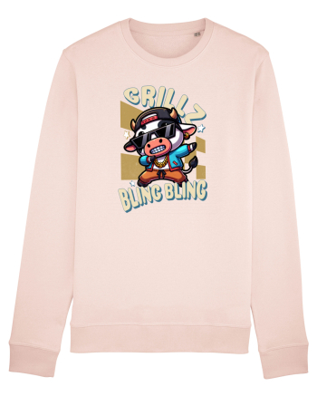 Vaca Cu Grillz Dabbing, O Vaca Amuzantă Bling Bling Candy Pink