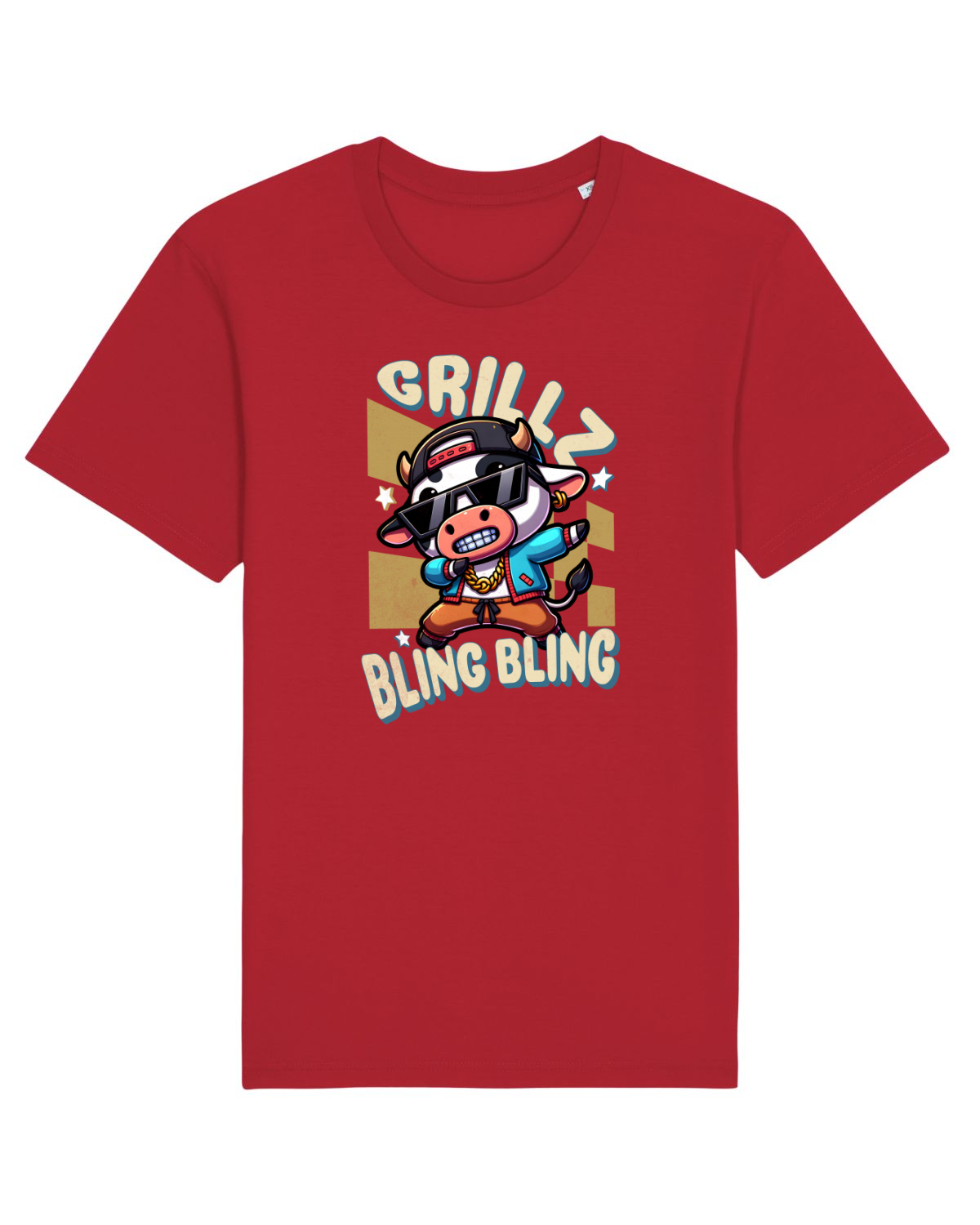 Tricou mânecă scurtă Unisex Rocker Red