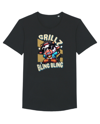 Vaca Cu Grillz Dabbing, O Vaca Amuzantă Bling Bling Black
