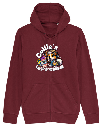 Paște cu Câinele Drăguț Collie Burgundy
