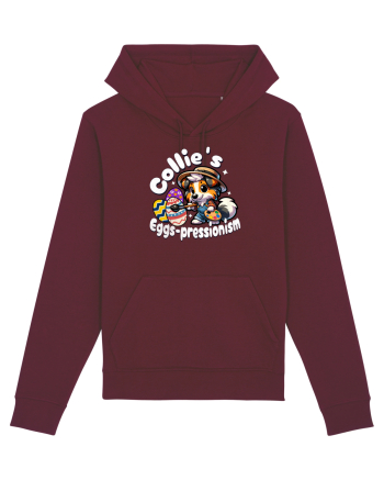 Paște cu Câinele Drăguț Collie Burgundy