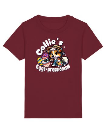 Paște cu Câinele Drăguț Collie Burgundy