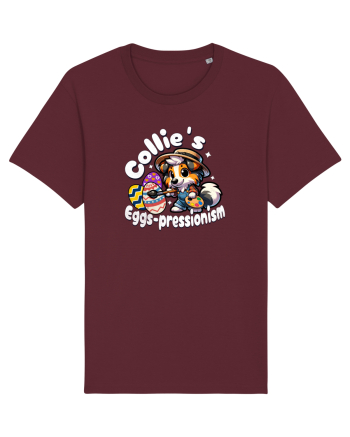 Paște cu Câinele Drăguț Collie Burgundy
