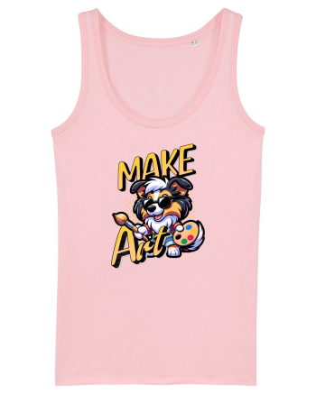 Rough Collie Creează Artă Cotton Pink