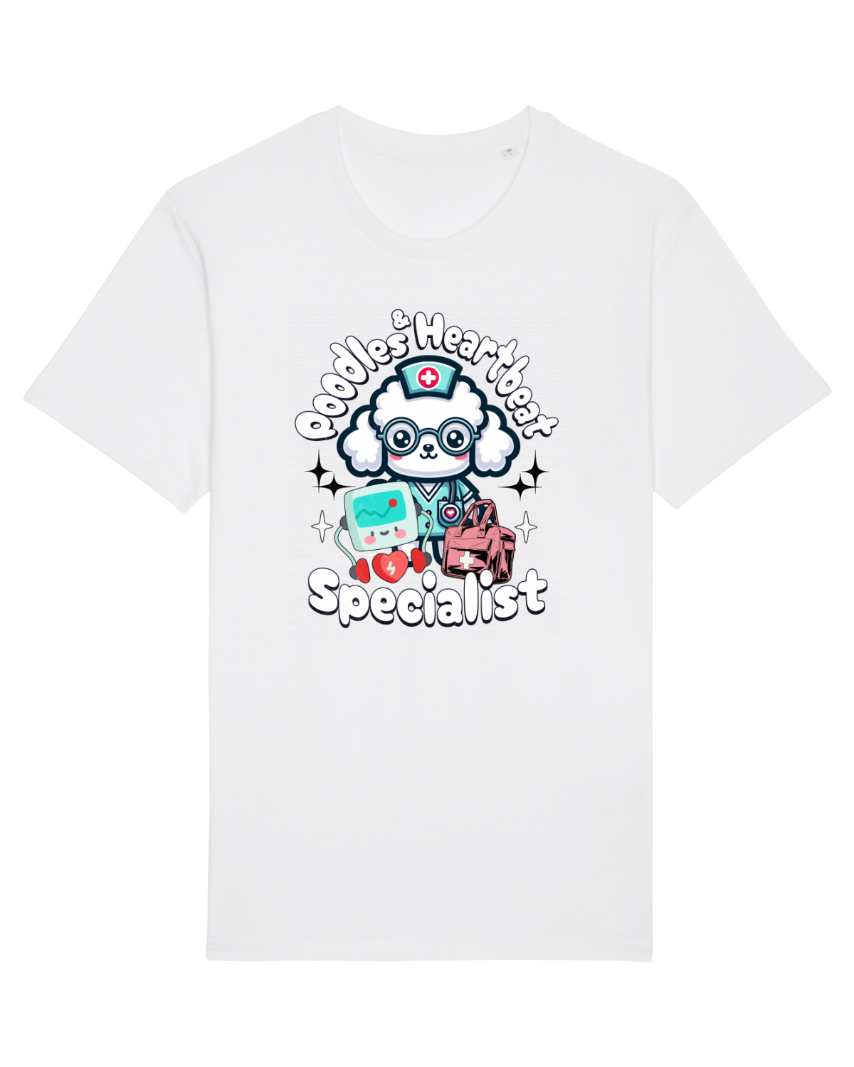 Tricou mânecă scurtă Unisex Rocker White