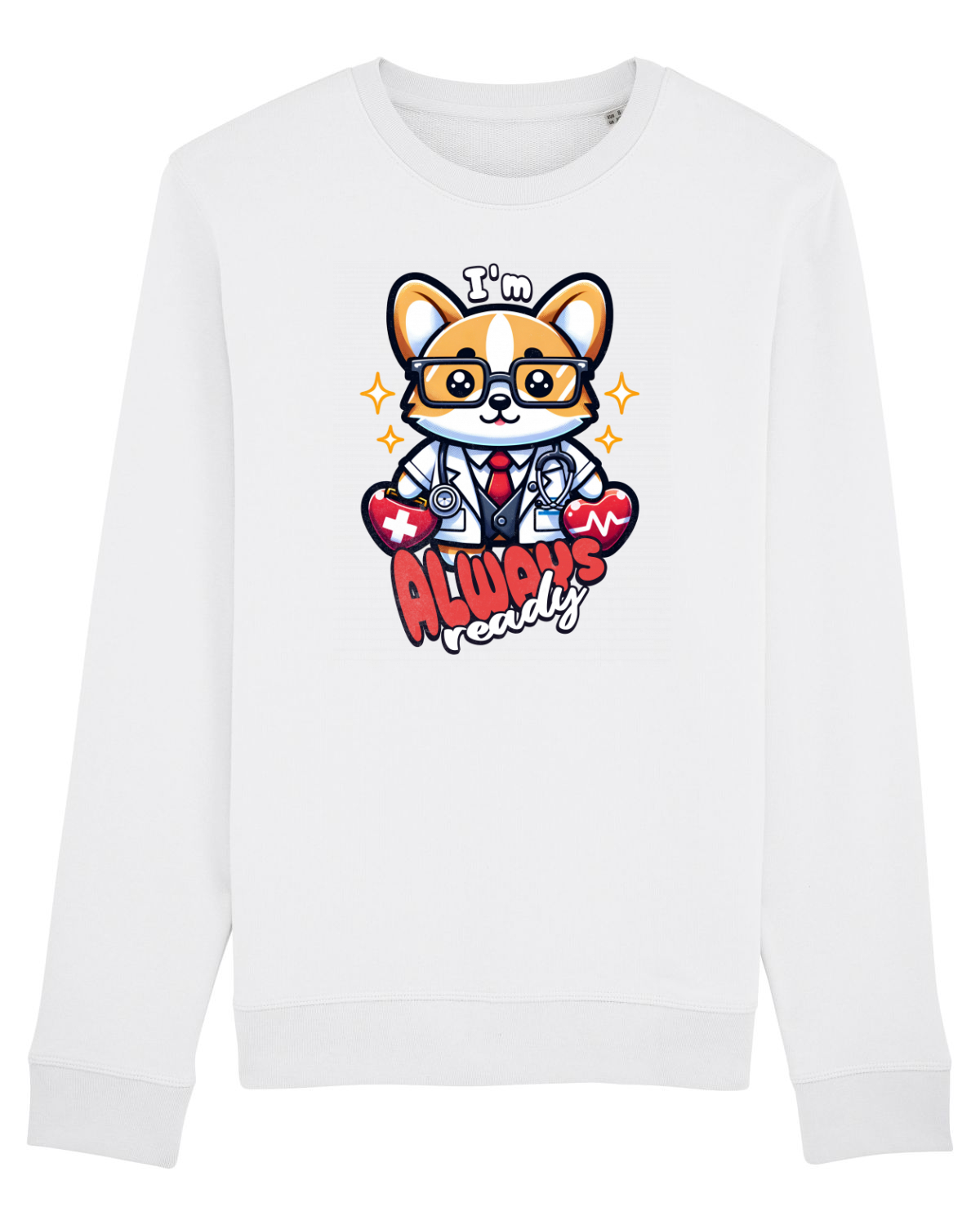 Bluză mânecă lungă Unisex Rise White