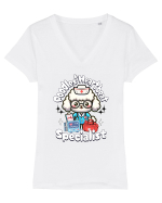Poodles Drăguți - Medici și Asistente Medicale Tricou mânecă scurtă guler V Damă Evoker