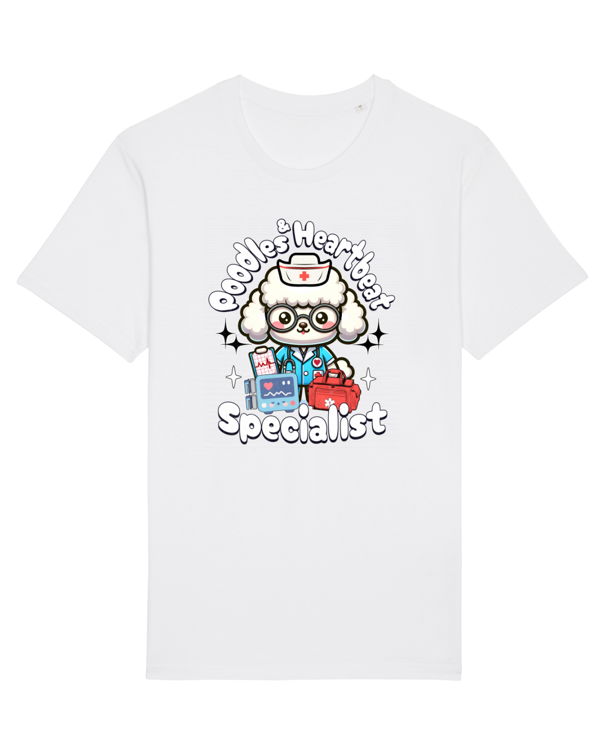 Tricou mânecă scurtă Unisex Rocker White