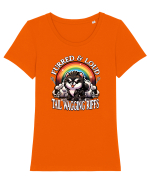 Pomeranian Amuzant Rock - Pufos și Zgomotos Tricou mânecă scurtă guler larg fitted Damă Expresser