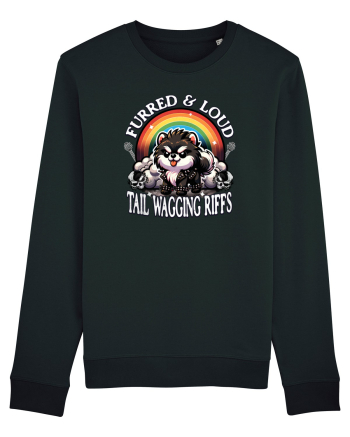 Pomeranian Amuzant Rock - Pufos și Zgomotos Black