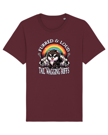 Pomeranian Amuzant Rock - Pufos și Zgomotos Burgundy