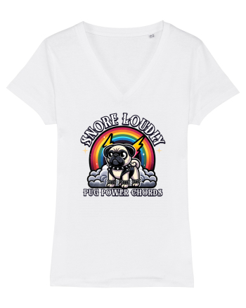 Pug Rock Heavy Metal White