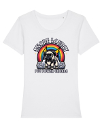 Pug Rock Heavy Metal Tricou mânecă scurtă guler larg fitted Damă Expresser
