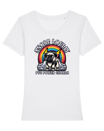 Pug Rock Heavy Metal White