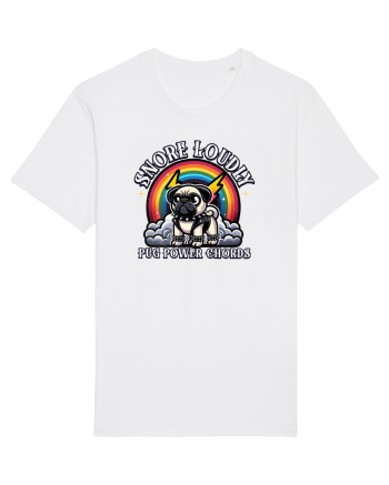 Pug Rock Heavy Metal White