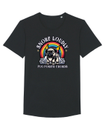 Pug Rock Heavy Metal Tricou mânecă scurtă guler larg Bărbat Skater
