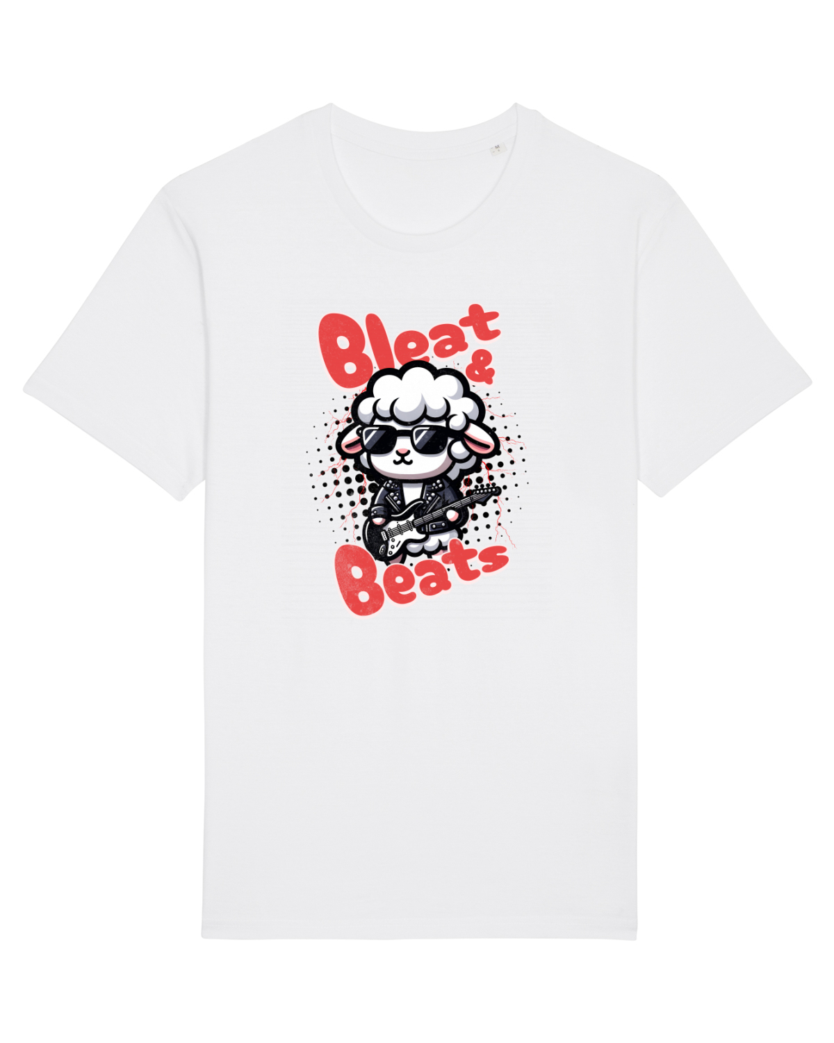 Tricou mânecă scurtă Unisex Rocker White