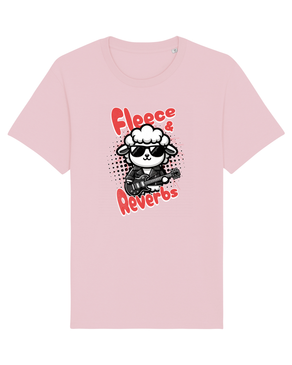 Tricou mânecă scurtă Unisex Rocker Cotton Pink