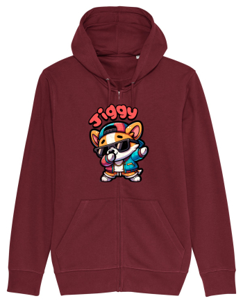 Dab Dance Corgi Jiggy în Stil Chibi Burgundy