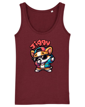 Dab Dance Corgi Jiggy în Stil Chibi Burgundy