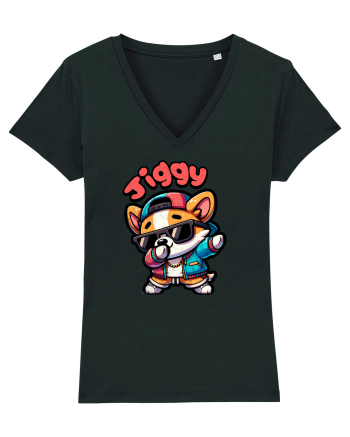 Dab Dance Corgi Jiggy în Stil Chibi Black