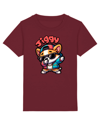 Dab Dance Corgi Jiggy în Stil Chibi Burgundy