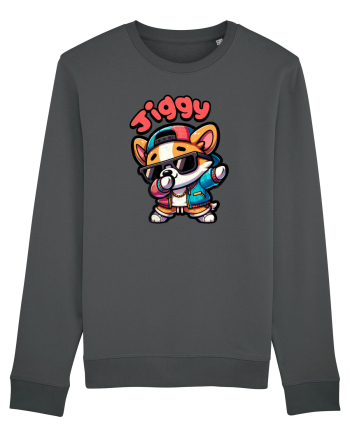 Dab Dance Corgi Jiggy în Stil Chibi Anthracite