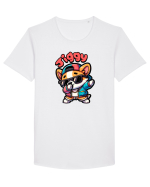 Dab Dance Corgi Jiggy în Stil Chibi Tricou mânecă scurtă guler larg Bărbat Skater