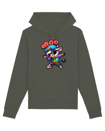 Vaca Amuzantă Dansând Dab în Stil Chibi Khaki
