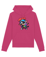Vaca Amuzantă Dansând Dab în Stil Chibi Hanorac Unisex Drummer