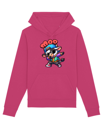 Vaca Amuzantă Dansând Dab în Stil Chibi Raspberry