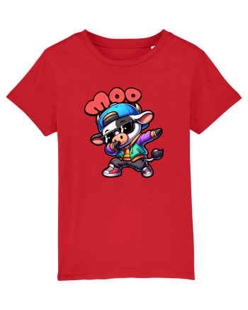 Vaca Amuzantă Dansând Dab în Stil Chibi Red