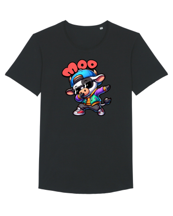 Vaca Amuzantă Dansând Dab în Stil Chibi Black