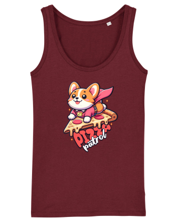 Corgi Amuzant Iubitor de Pizza Burgundy
