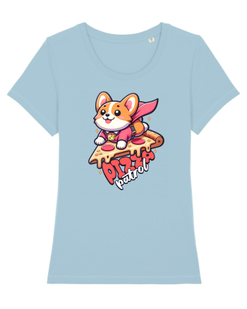 Corgi Amuzant Iubitor de Pizza Sky Blue