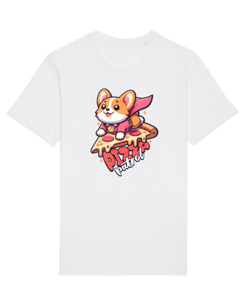 Corgi Amuzant Iubitor de Pizza White