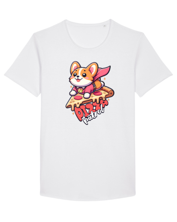 Corgi Amuzant Iubitor de Pizza White