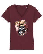 Corgi Amuzant Rocker Tricou mânecă scurtă guler V Damă Evoker