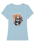 Corgi Amuzant Rocker Tricou mânecă scurtă guler larg fitted Damă Expresser