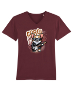 Corgi Amuzant Rocker Tricou mânecă scurtă guler V Bărbat Presenter